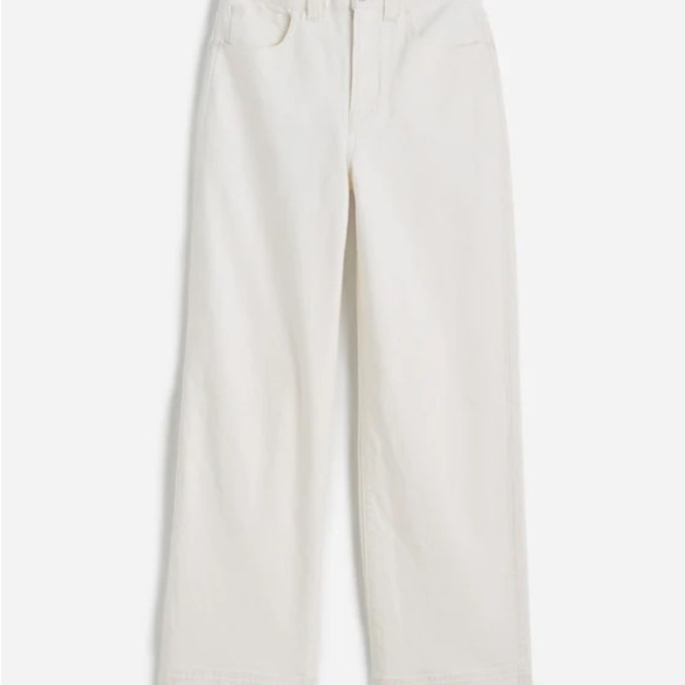 Madewell The Plus Perfect Vintage Wide-Leg Crop Jean in Tile-White